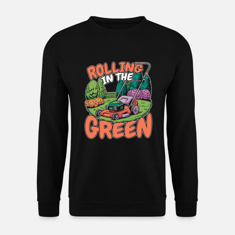 Rasenmäher Mähen - Unisex Pullover - Schwarz