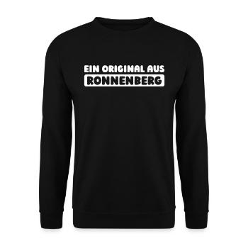 German city Ronnenberg, Lower Saxony - Unisex Sweatshirt - black - Front - Alina (178cm) & Michal (187cm)