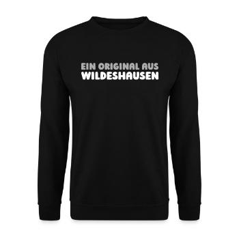 German city Wildeshausen Lower Saxony - Unisex Sweatshirt - black - Front - Alina (178cm) & Michal (187cm)