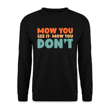 Rasenmäher Mähen - Unisex Pullover - Schwarz - Vorne - Alina (178cm) & Michal (187cm)