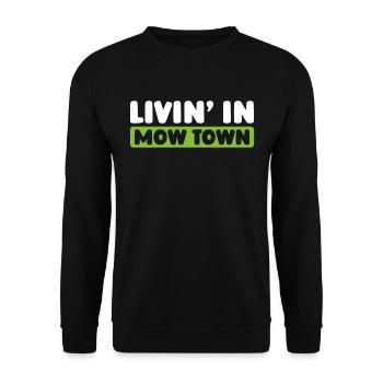 Lawn mower mowing - Unisex Sweatshirt - black - Front - Alina (178cm) & Michal (187cm)