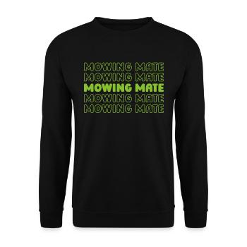 Rasenmäher Mähen - Unisex Pullover - Schwarz - Vorne - Alina (178cm) & Michal (187cm)