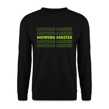 Lawn mower mowing - Unisex Sweatshirt - black - Front - Alina (178cm) & Michal (187cm)