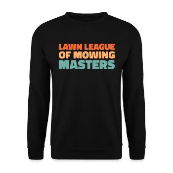 Lawn mower mowing - Unisex Sweatshirt - black - Front - Alina (178cm) & Michal (187cm)