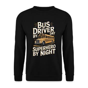 Bus Bus Driver - Unisex Sweatshirt - black - Front - Alina (178cm) & Michal (187cm)