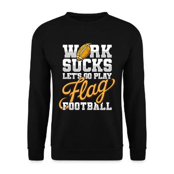 Flag Football - Sweat-shirt Unisexe - noir - Devant - Alina (178cm) & Michal (187cm)