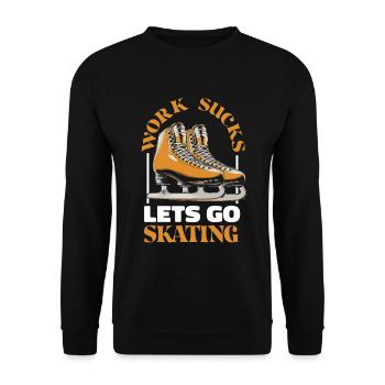 Figure skating figure skater - Unisex Sweatshirt - black - Front - Alina (178cm) & Michal (187cm)