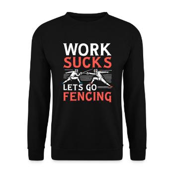 Fencing Fencers - Unisex Sweatshirt - black - Front - Alina (178cm) & Michal (187cm)