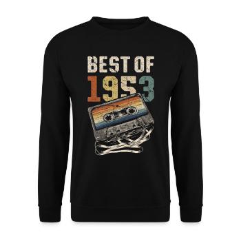 Best Of 1953 Geburtstag Kassette - Unisex Pullover - Schwarz - Vorne - Alina (178cm) & Michal (187cm)