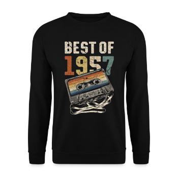 Le meilleur de la cassette d’anniversaire de 1957 - Sweat-shirt Unisexe - noir - Devant - Alina (178cm) & Michal (187cm)