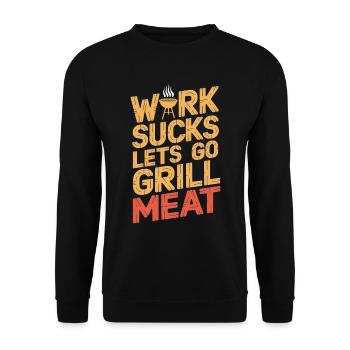Grillades au barbecue - Sweat-shirt Unisexe - noir - Devant - Alina (178cm) & Michal (187cm)