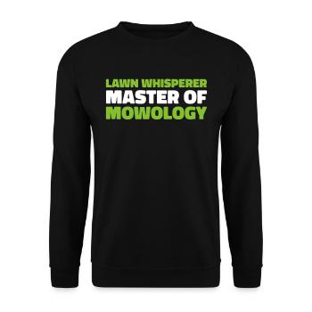 Lawn mower mowing - Unisex Sweatshirt - black - Front - Alina (178cm) & Michal (187cm)