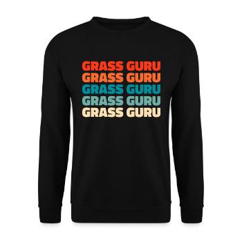 Lawn mower mowing - Unisex Sweatshirt - black - Front - Alina (178cm) & Michal (187cm)