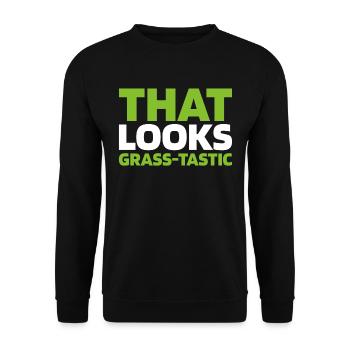 Lawn mower mowing - Unisex Sweatshirt - black - Front - Alina (178cm) & Michal (187cm)