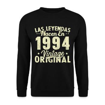 Original 1994 Vinatge 1994 Birthday Gift - Unisex Sweatshirt - black - Front - Alina (178cm) & Michal (187cm)