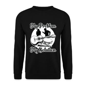 Passionnée de musique folklorique Mon problème Ma maman pictogramme - Sweat-shirt Unisexe - noir - Devant - Alina (178cm) & Michal (187cm)