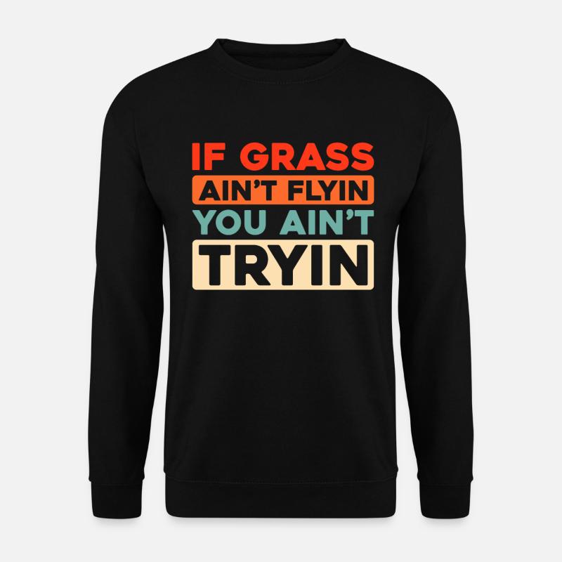 Lawn mower mowing - Unisex Sweatshirt - black