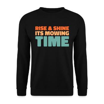 Lawn mower mowing - Unisex Sweatshirt - black - Front - Alina (178cm) & Michal (187cm)