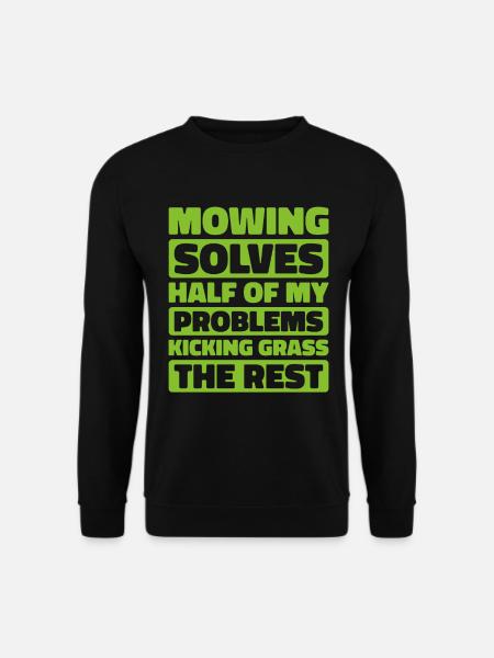 Lawn mower mowing - Unisex Sweatshirt - black