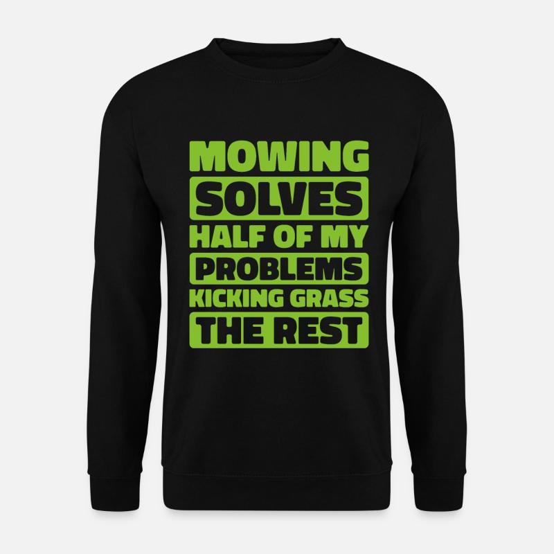 Lawn mower mowing - Unisex Sweatshirt - black