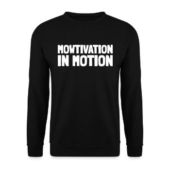 Lawn mower mowing - Unisex Sweatshirt - black - Front - Alina (178cm) & Michal (187cm)