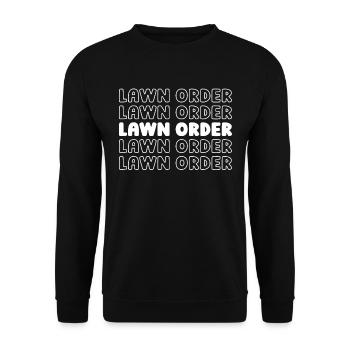 Rasenmäher Mähen - Unisex Pullover - Schwarz - Vorne - Alina (178cm) & Michal (187cm)
