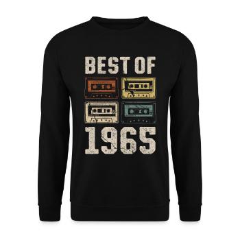Le meilleur de la cassette d’anniversaire de 1965 - Sweat-shirt Unisexe - noir - Devant - Alina (178cm) & Michal (187cm)