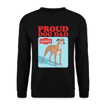 Whippet Dad Petit lévrier anglais Cadeau - Sweat-shirt Unisexe - noir - Devant - Alina (178cm) & Michal (187cm)