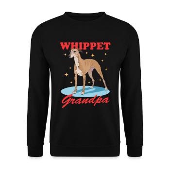 Whippet Grandpa Lévrier anglais Cadeau - Sweat-shirt Unisexe - noir - Devant - Alina (178cm) & Michal (187cm)