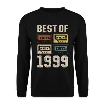 Best Of 1999 Birthday Cassette - Unisex Sweatshirt - black - Front - Alina (178cm) & Michal (187cm)