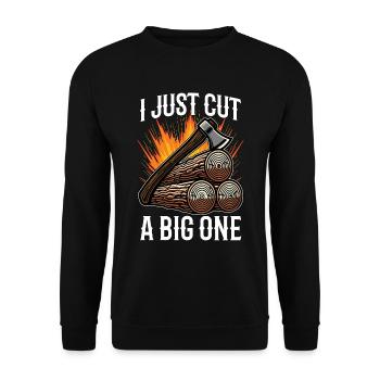 Exploitation forestière Je viens de couper un gros bûcheron Bûcheron - Sweat-shirt Unisexe - noir - Devant - Alina (178cm) & Michal (187cm)
