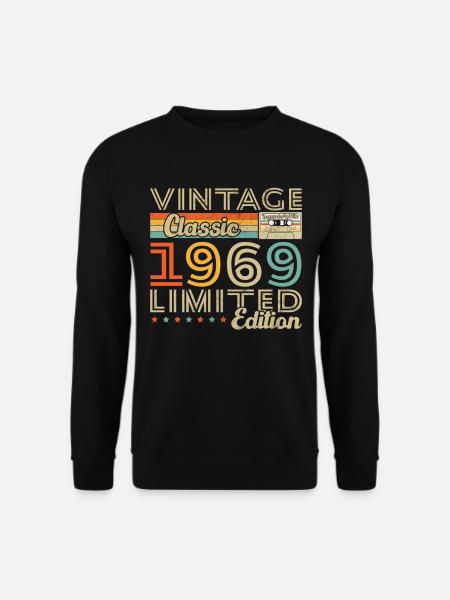 Cadeau d'anniversaire Vinatge 1969 - Sweat-shirt Unisexe - noir