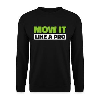 Lawn mower mowing - Unisex Sweatshirt - black - Front - Alina (178cm) & Michal (187cm)