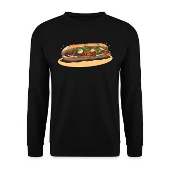 Banh Mi Bánh Mì Gifts - Unisex Sweatshirt - black - Front - Alina (178cm) & Michal (187cm)