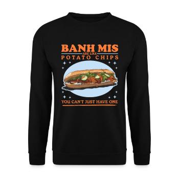 Banh Mi Sandwiches Bánh Mì Gifts - Unisex Sweatshirt - black - Front - Alina (178cm) & Michal (187cm)