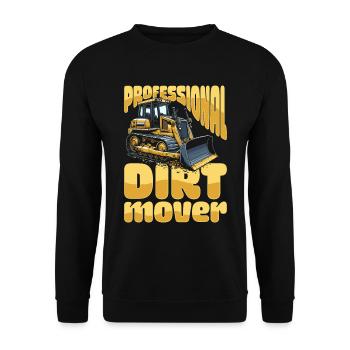 Bulldozer Planierraupe - Unisex Sweatshirt - black - Front - Alina (178cm) & Michal (187cm)