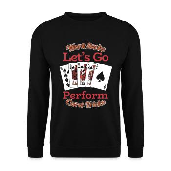 Card tricks - Unisex Sweatshirt - black - Front - Alina (178cm) & Michal (187cm)
