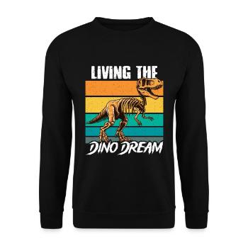 Paleontology Living The Dino Dream Fossil Hunting - Unisex Sweatshirt - black - Front - Alina (178cm) & Michal (187cm)