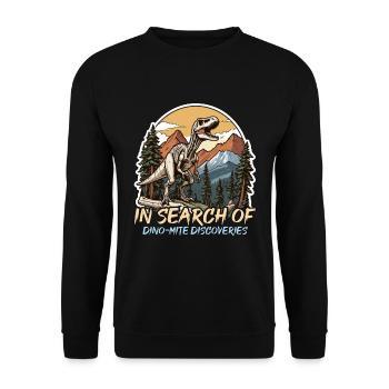 Paleontology In Search of Dino-mite Fossil Hunter - Unisex Sweatshirt - black - Front - Alina (178cm) & Michal (187cm)