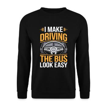 Bus Bus Driver - Unisex Sweatshirt - black - Front - Alina (178cm) & Michal (187cm)