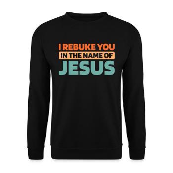 Christian Christianity - Unisex Sweatshirt - black - Front - Alina (178cm) & Michal (187cm)