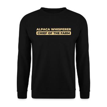 Alpaca Chef of the Farm - Unisex Sweatshirt - black - Front - Alina (178cm) & Michal (187cm)