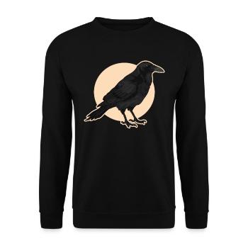 Corbeaux Corbeaux Oiseaux Cadeaux - Sweat-shirt Unisexe - noir - Devant - Alina (178cm) & Michal (187cm)