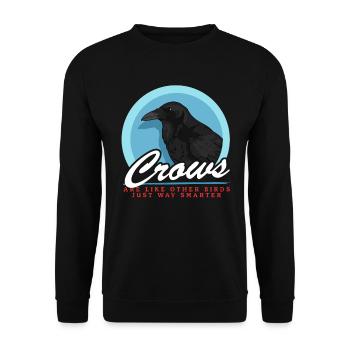 Crows Black Ravens Gifts - Unisex Sweatshirt - black - Front - Alina (178cm) & Michal (187cm)