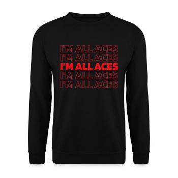 Le poker à All Aces - Sweat-shirt Unisexe - noir - Devant - Alina (178cm) & Michal (187cm)