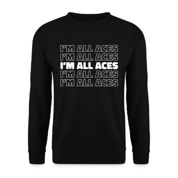 Le poker à All Aces - Sweat-shirt Unisexe - noir - Devant - Alina (178cm) & Michal (187cm)