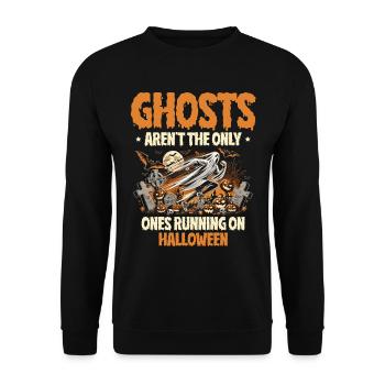 Halloween isn't just ghosts, cardio - Unisex Sweatshirt - black - Front - Alina (178cm) & Michal (187cm)