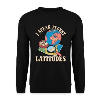 Geography Geographer - Unisex Sweatshirt - black - Front - Alina (178cm) & Michal (187cm)