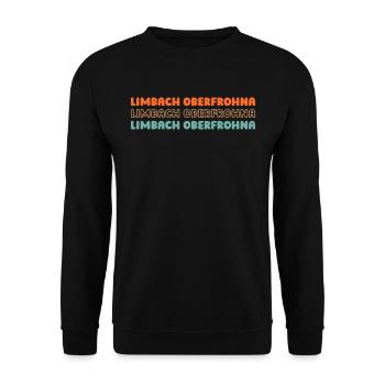 German city Limbachoberfrohna, Saxony - Unisex Sweatshirt - black - Front - Alina (178cm) & Michal (187cm)