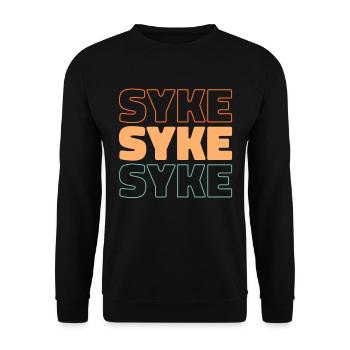 German city Syke, Lower Saxony - Unisex Sweatshirt - black - Front - Alina (178cm) & Michal (187cm)